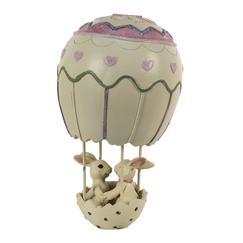 Dekorace zamilovaných králíčků v balónu - 11*11*19 cm Clayre & Eef