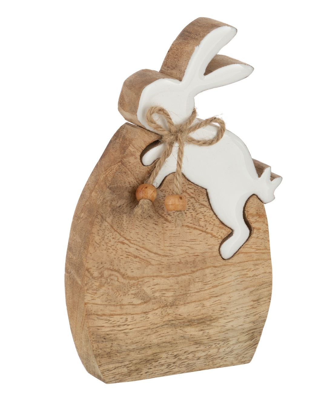 Dřevěná velikonoční dekorace Vajíčko se zajíčkem - 16*2,5*10 cm J-Line by Jolipa