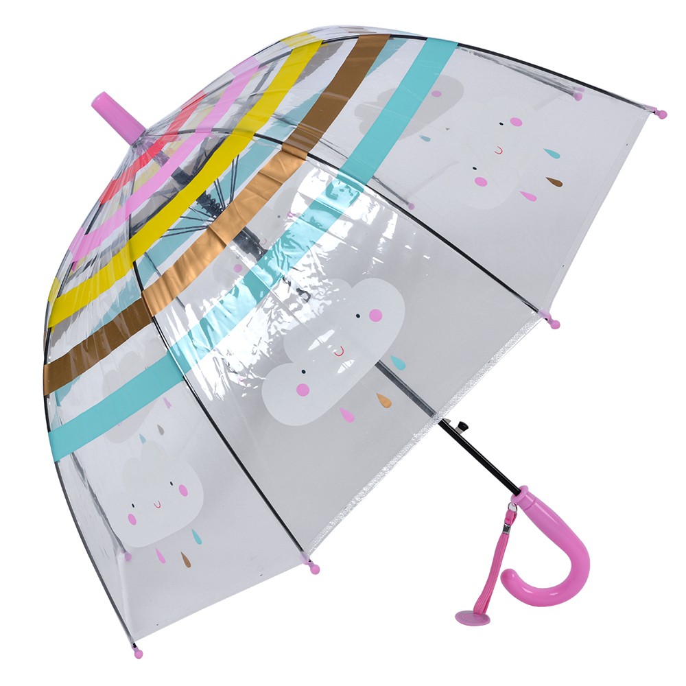 Dětský průhledný deštník s mráčky - Ø 50 cm Clayre & Eef