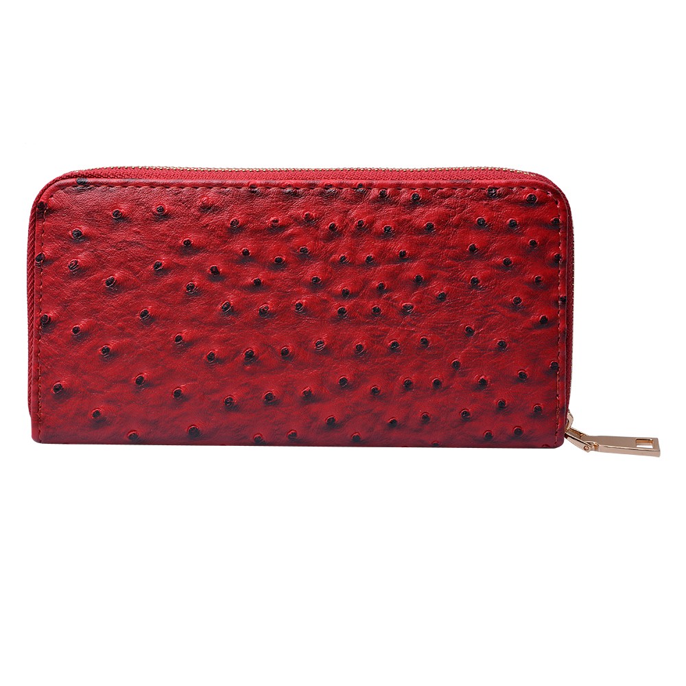 Červená peněženka s puntíky - 19*9 cm Clayre & Eef