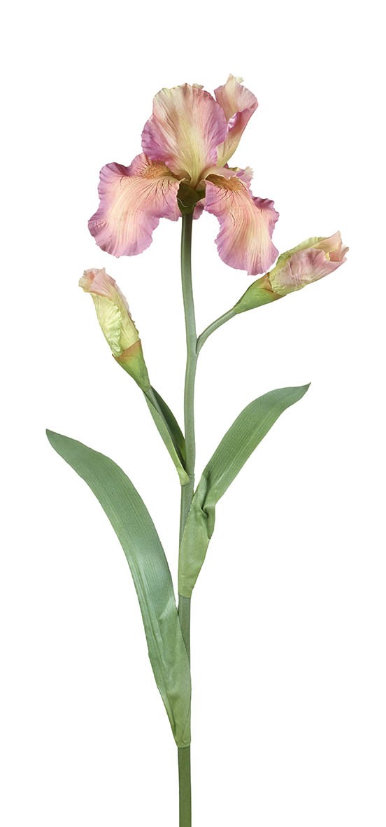 Dekorace umělý růžovo-fialový kosatec Iris Pale - 81 cm Ostatní