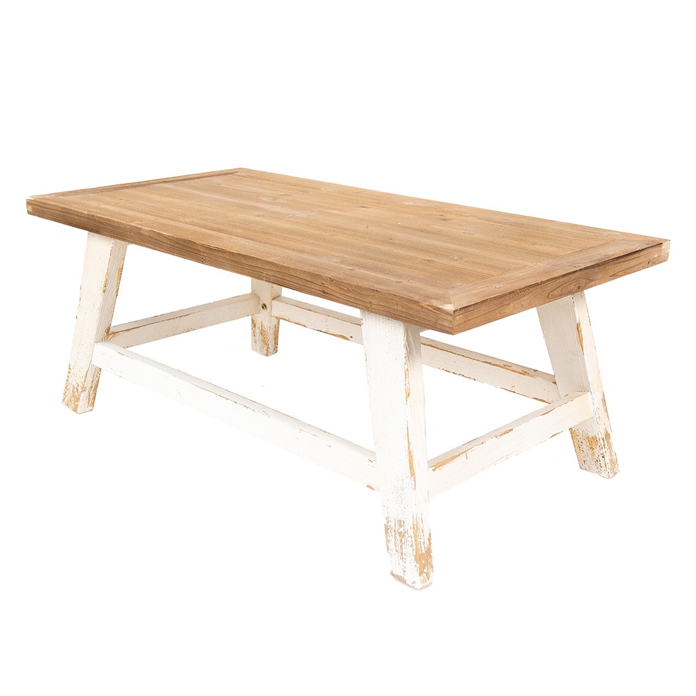 Dřevěný antik odkládací konferenční stůl Patto - 120*60*48 cm Clayre & Eef