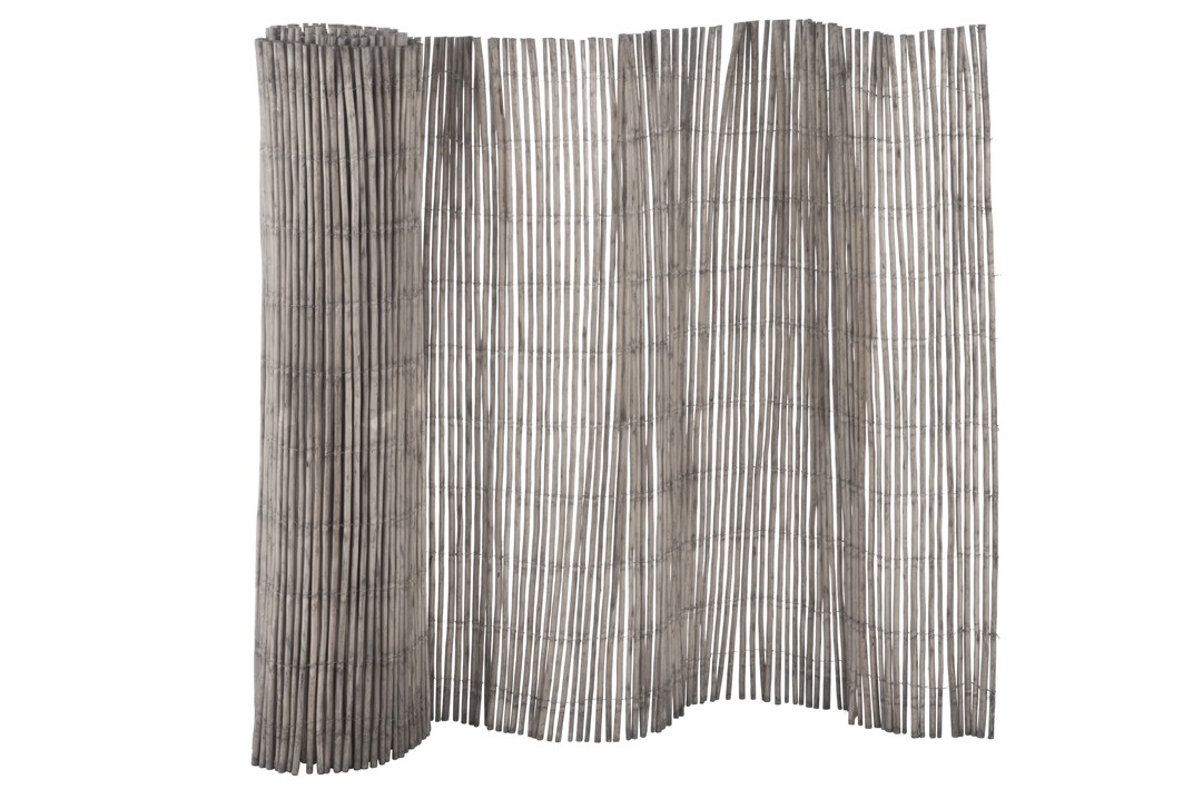Šedá antik proutěná vrbová stínící rohož - 200*100cm J-Line by Jolipa