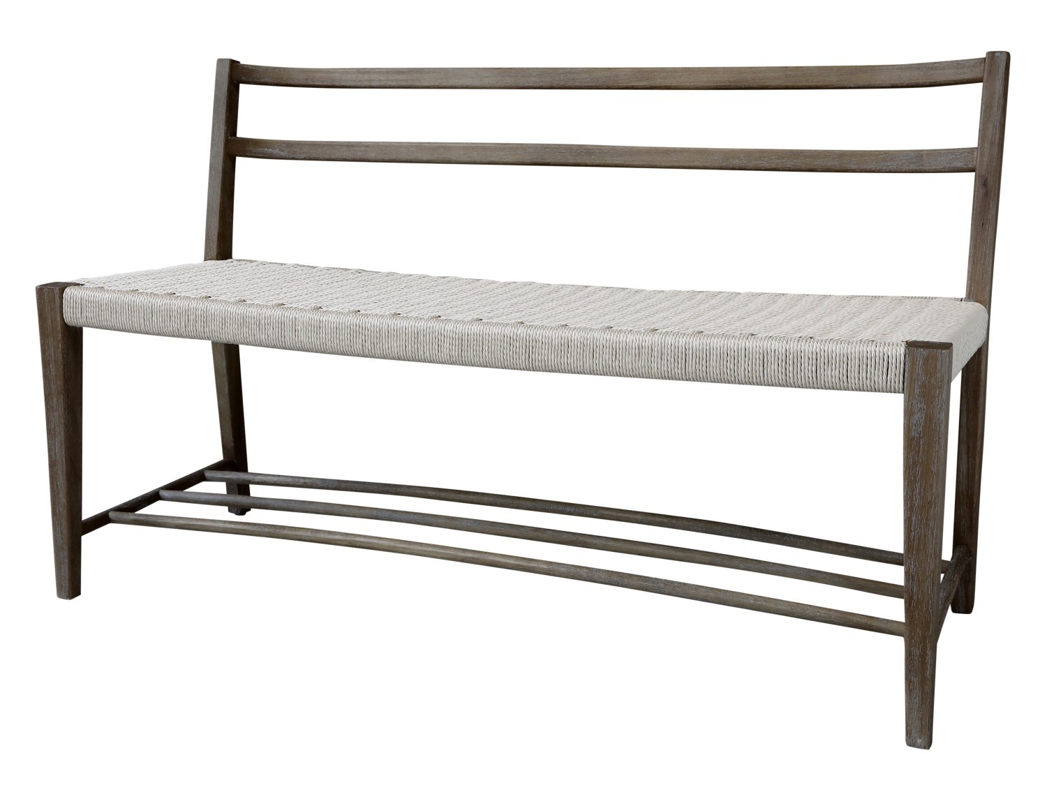 Přírodní dřevěná lavice s výpletem Limoges Bench - 120*47*77cm  Chic Antique