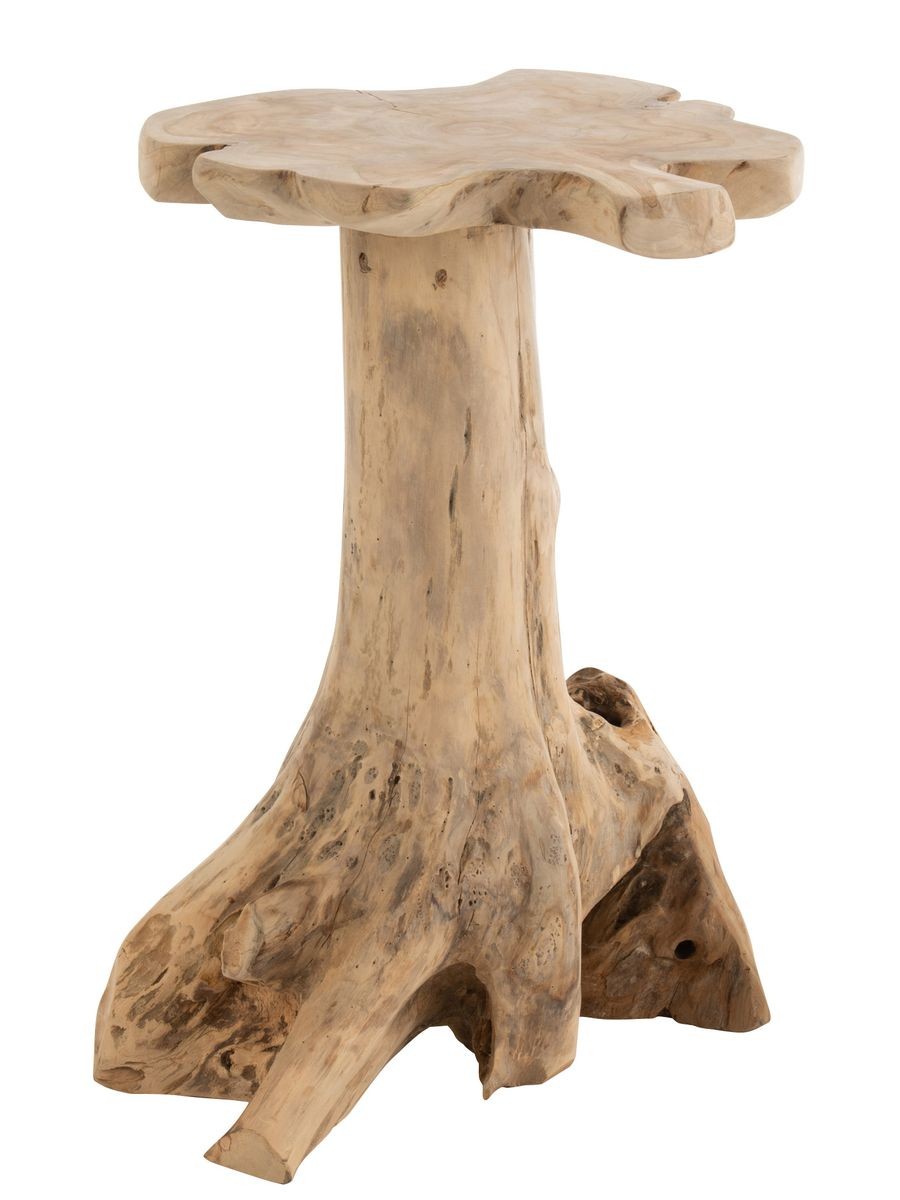 Přírodní odkládací stolek Amy z teakového dřeva - 46*43*65cm J-Line by Jolipa