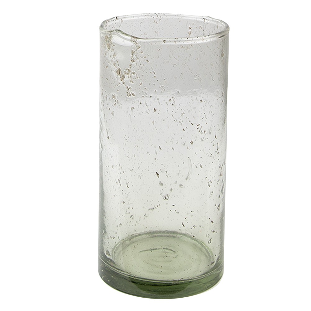 Skleněná transparentní foukaná váza Sandy - Ø10*20 cm Clayre & Eef