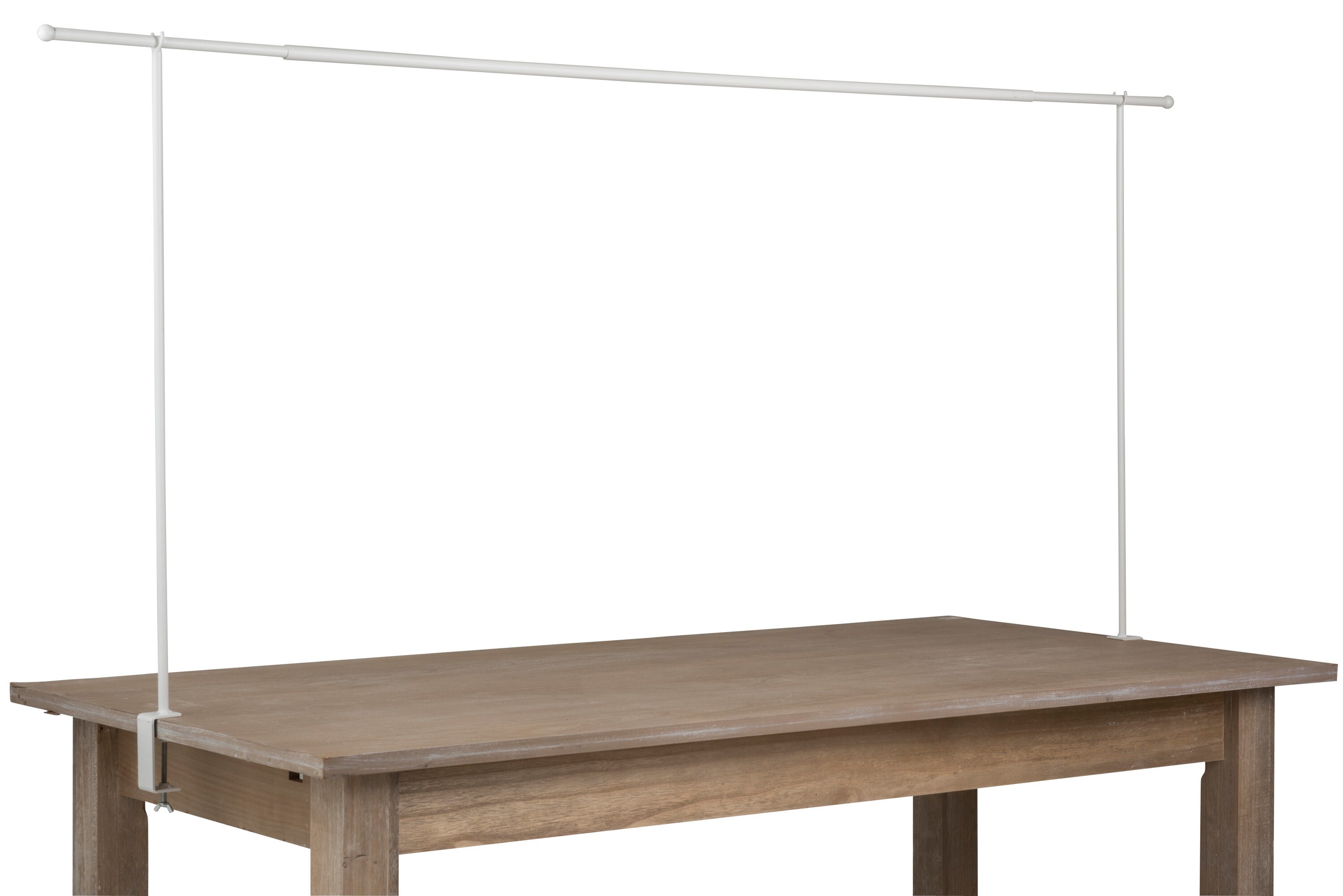 Bílá kovová dekorační tyč na stůl s úchyty - 140*1*90cm J-Line by Jolipa