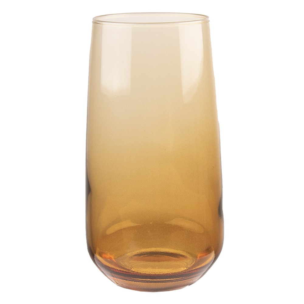 Hnědá sklenička na vodu Walt - Ø 6*14 cm / 430 ml Clayre & Eef