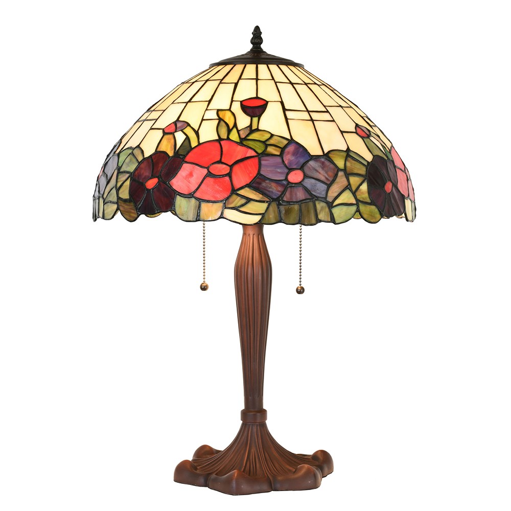 Stolní lampa Tiffany Loretta - 42x60 cm E27/max 2x60W Clayre & Eef