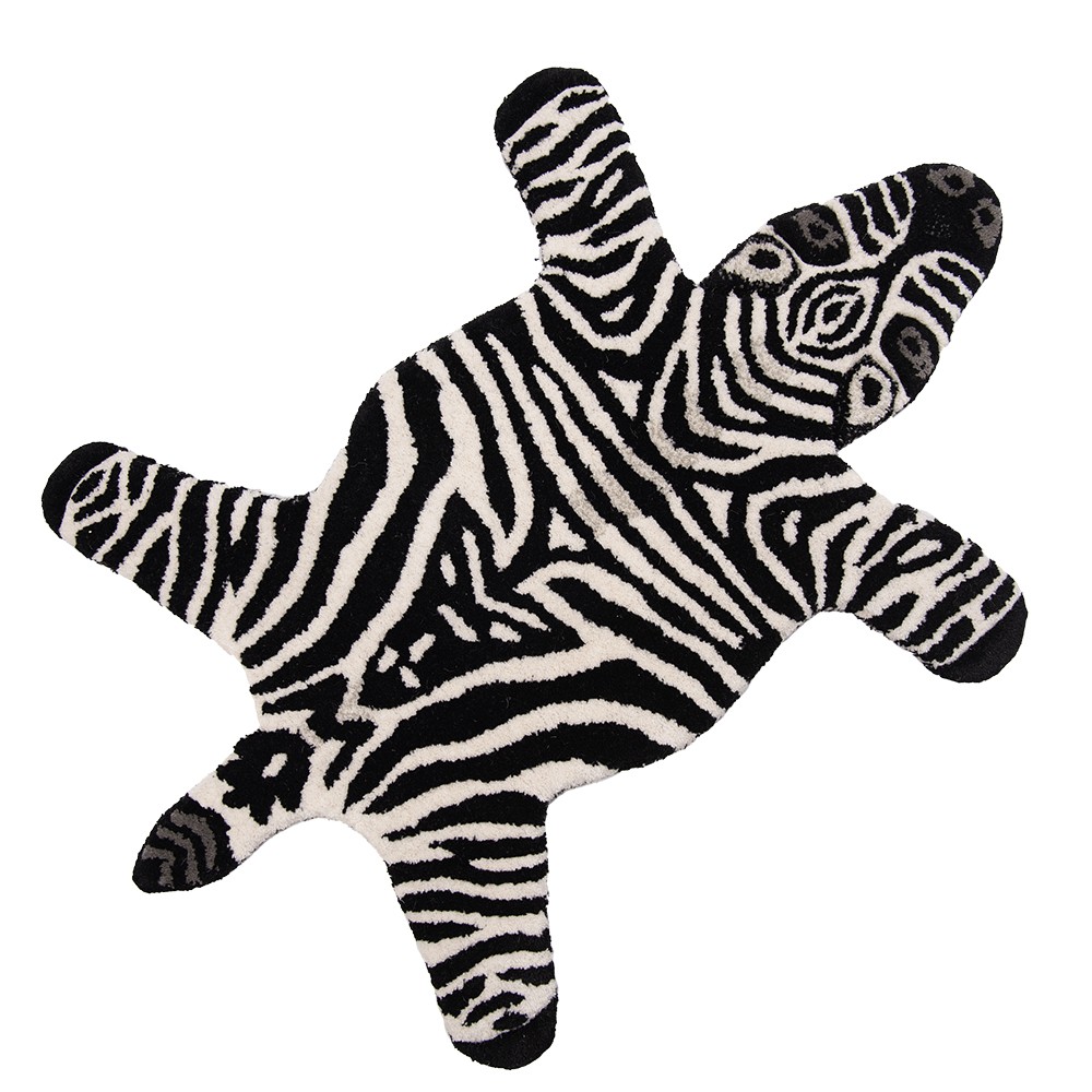 Vlněný kusový koberec Zebra - 60*90*2 cm Clayre & Eef