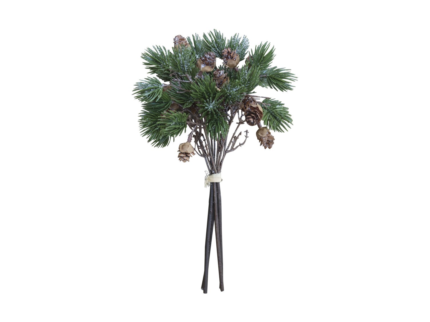 Vánoční zelená větvička se šiškami Fir Branch - 30cm Chic Antique