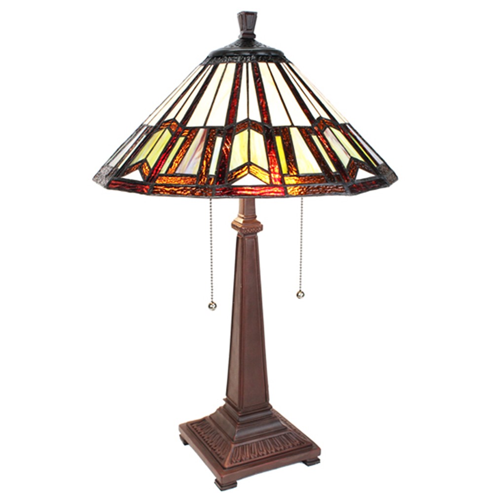 Stolní lampa Tiffany Bernita - 41x64 cm E27/max 2x60W Clayre & Eef