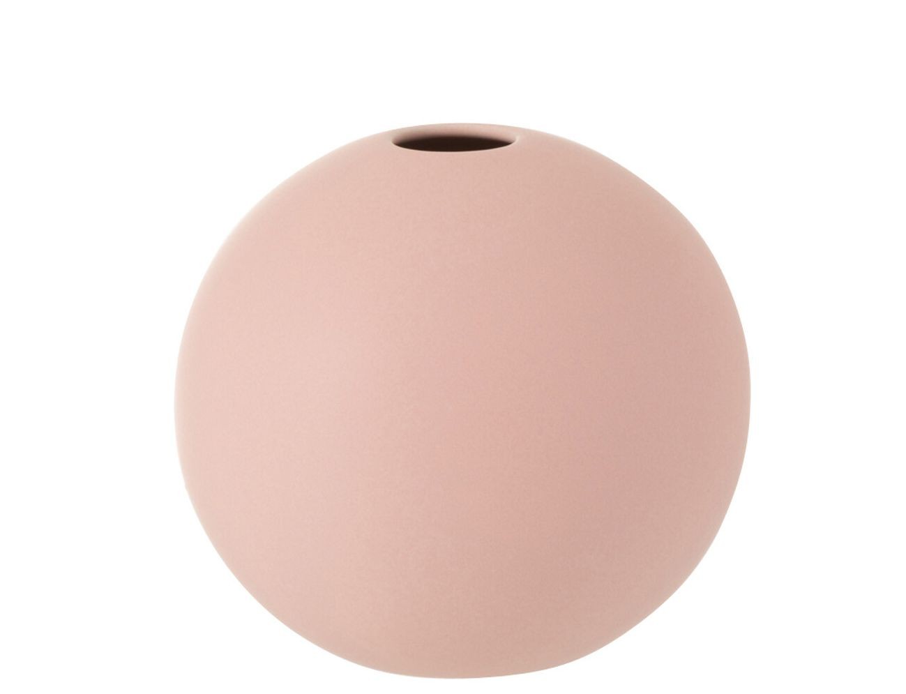 Světle růžová keramická kulatá váza Matt Pink S - 12*12*11,5 cm J-Line by Jolipa