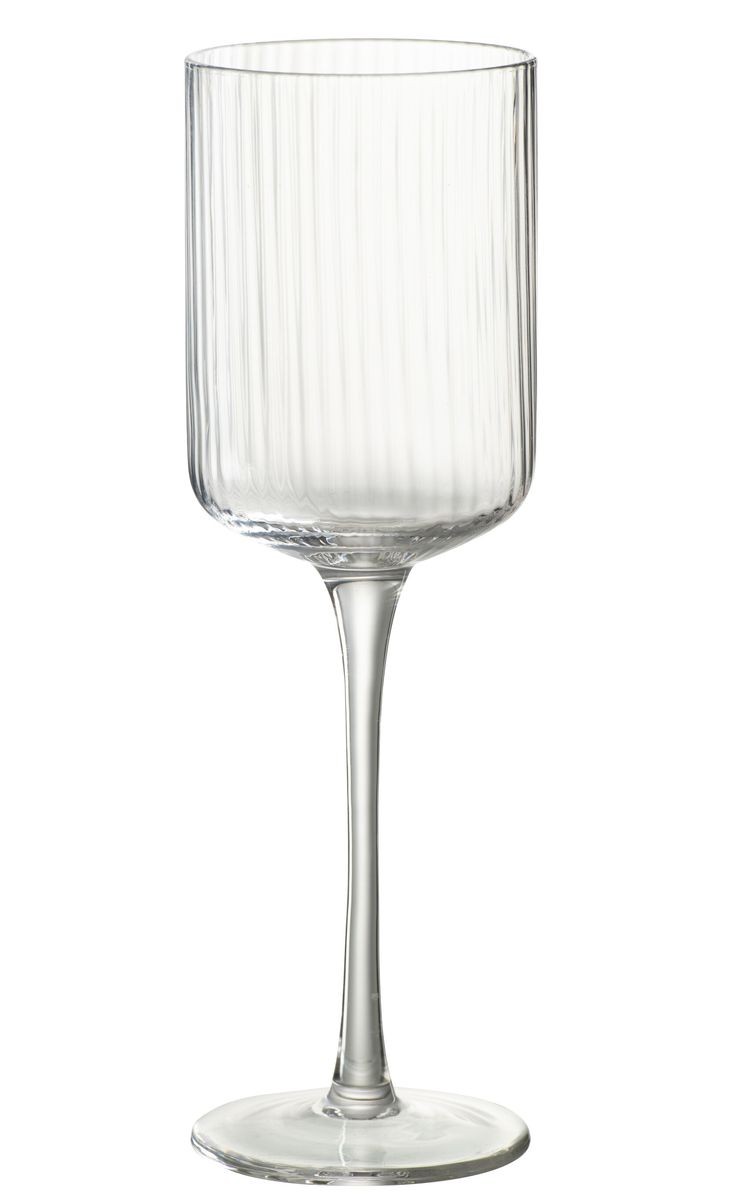 Sklenička na víno s voubkováním Ralph - Ø7*23cm / 370ml J-Line by Jolipa