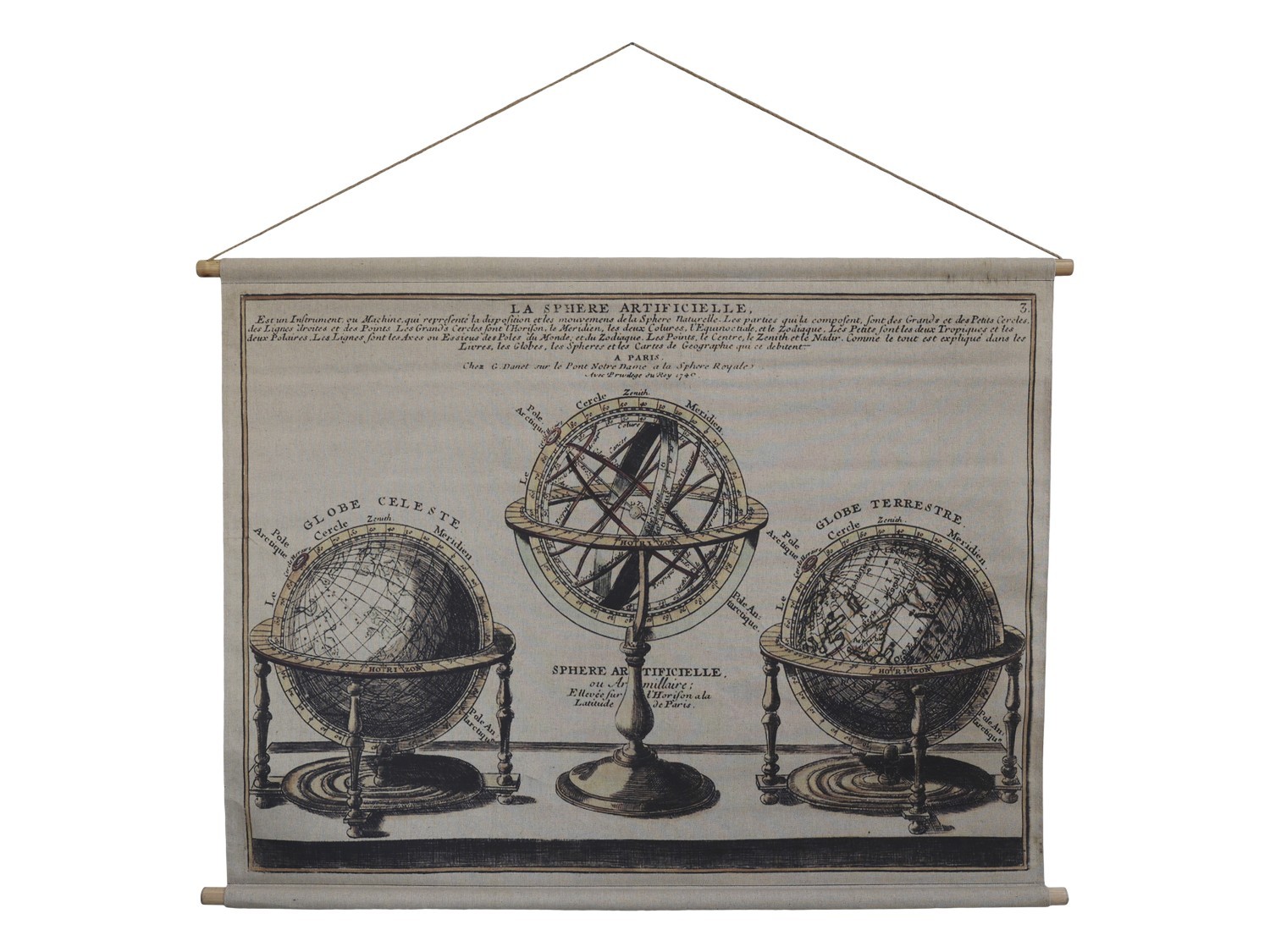 Nástěnná mapa s glóbusy Globe - 120*90 cm Chic Antique