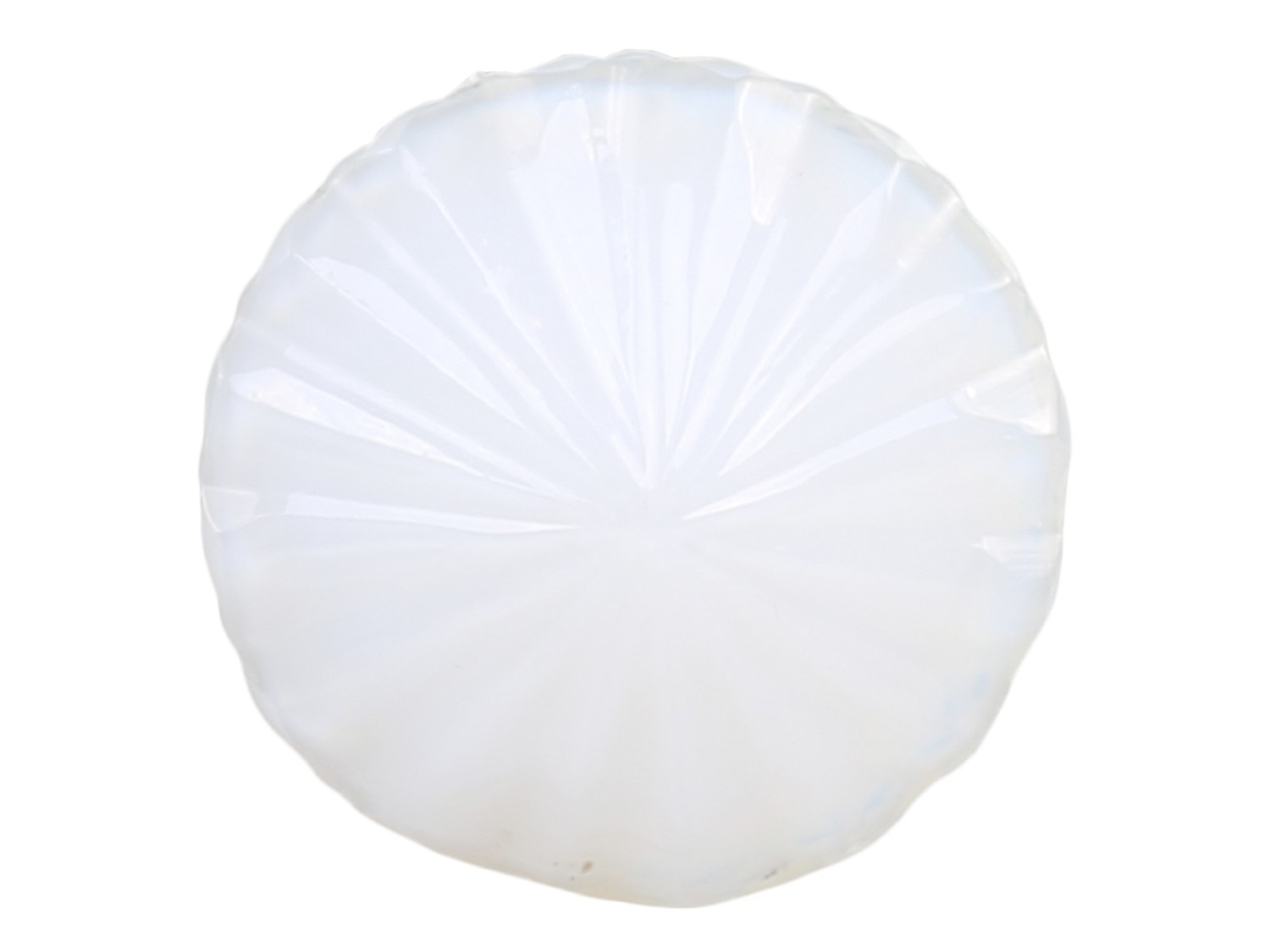 Bílá skleněná úchytka Ria - Ø 3,5 cm Chic Antique