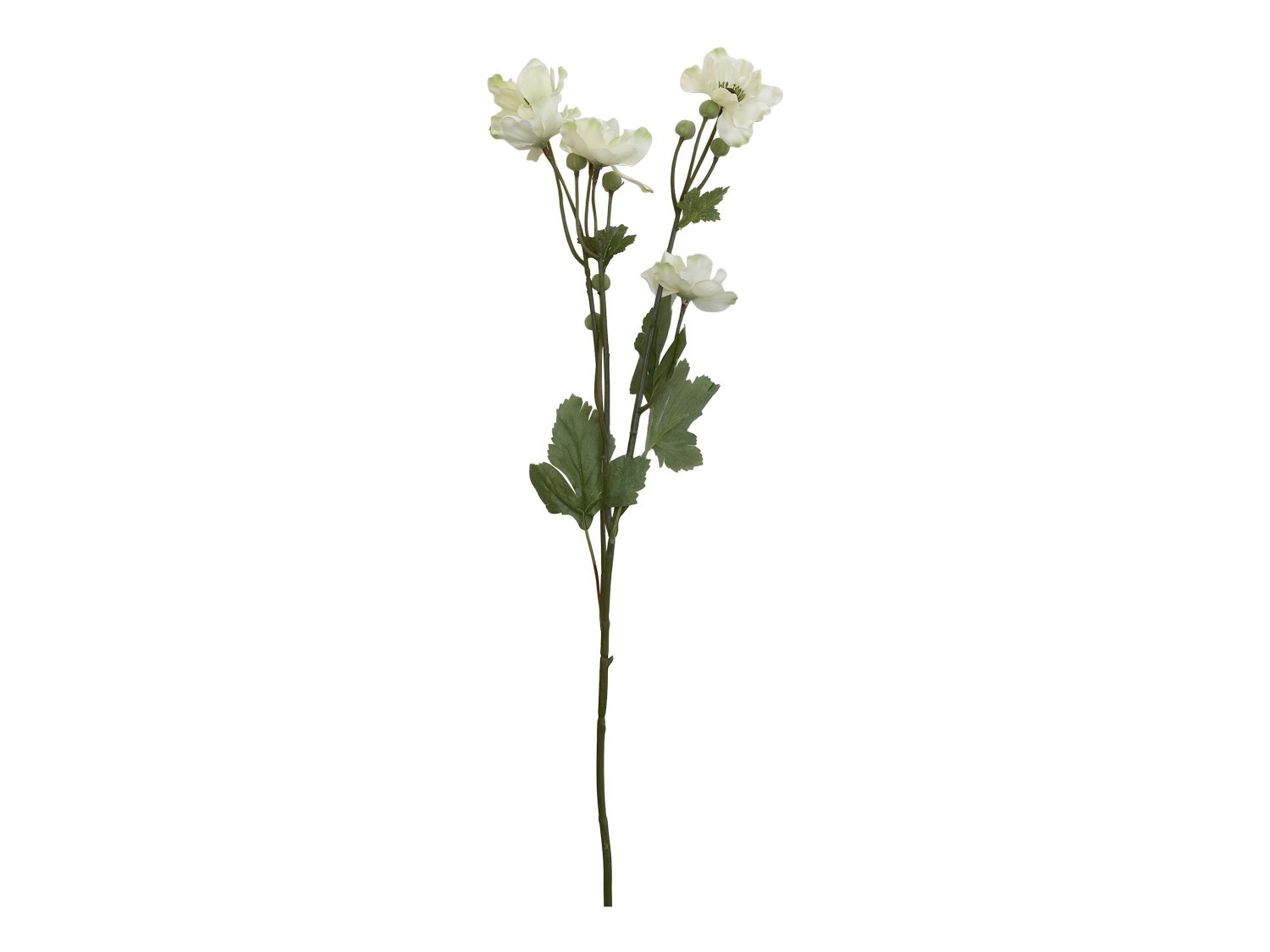 Dekorace umělá krémová květina Anemone cream - 72 cm Chic Antique