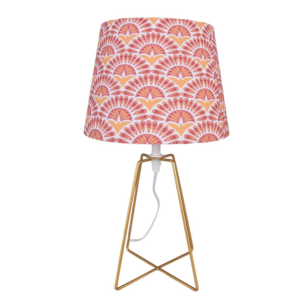 Stolní lampa s barevným vintage stínidlem Viléy - Ø 20*35 cm E27/ 1*60W Clayre & Eef