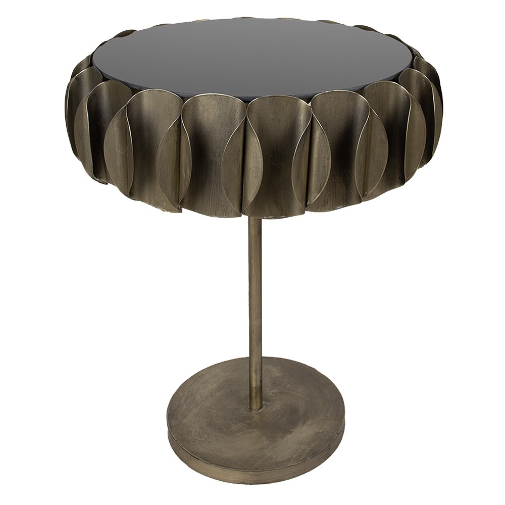Mosazný antik odkládací stolek Fridó - Ø 57*66 cm Clayre & Eef