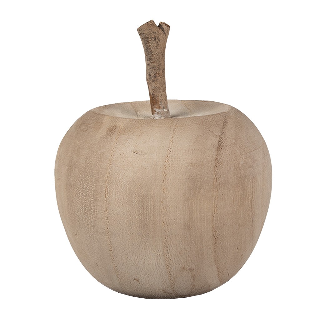 Dřevěná dekorace jablko Wood Apple - 12*12*14 cm Clayre & Eef