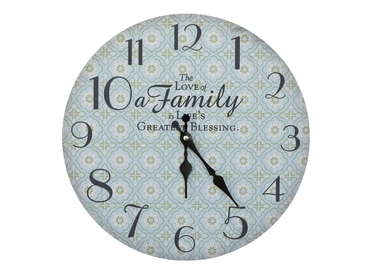Opálové nástěnné hodiny The Love of a Family – 34*3cm/ 1*AA Chic Antique