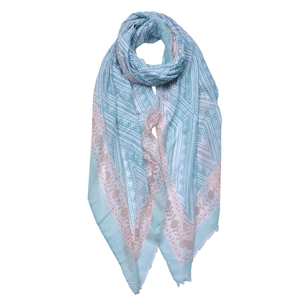 Modrý dámský šátek - 90*180 cm Clayre & Eef