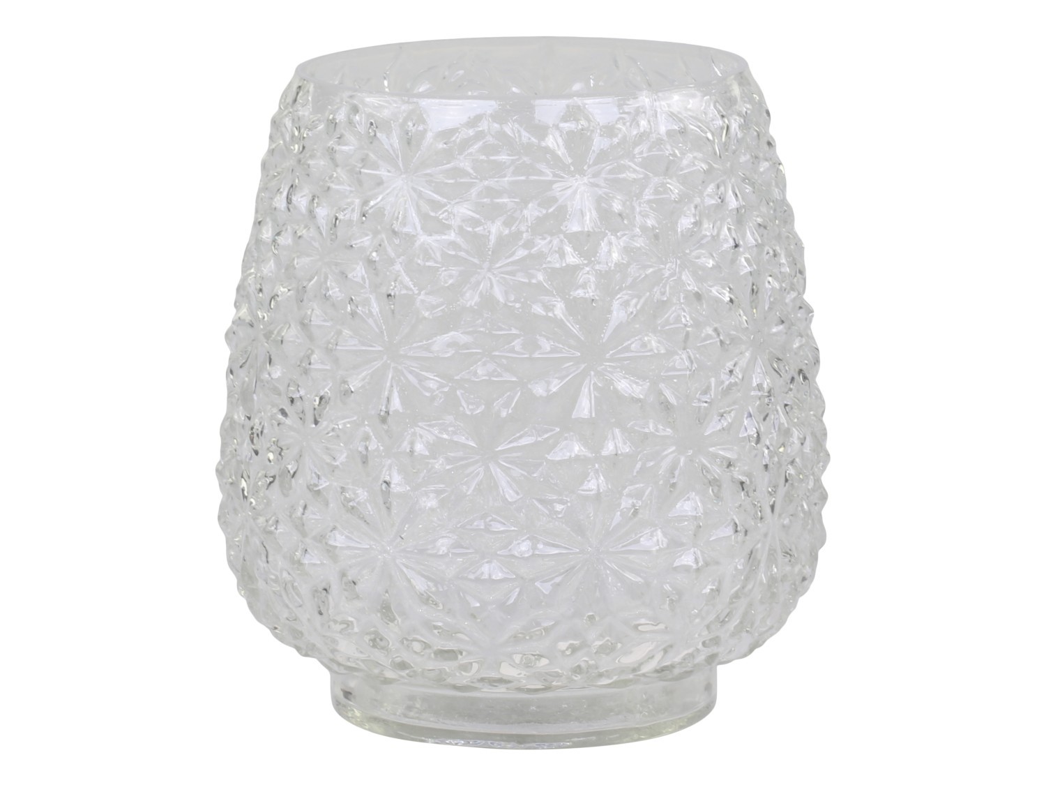 Transparentní skleněná dekorační váza / svícen Drea - Ø 14*15cm Chic Antique