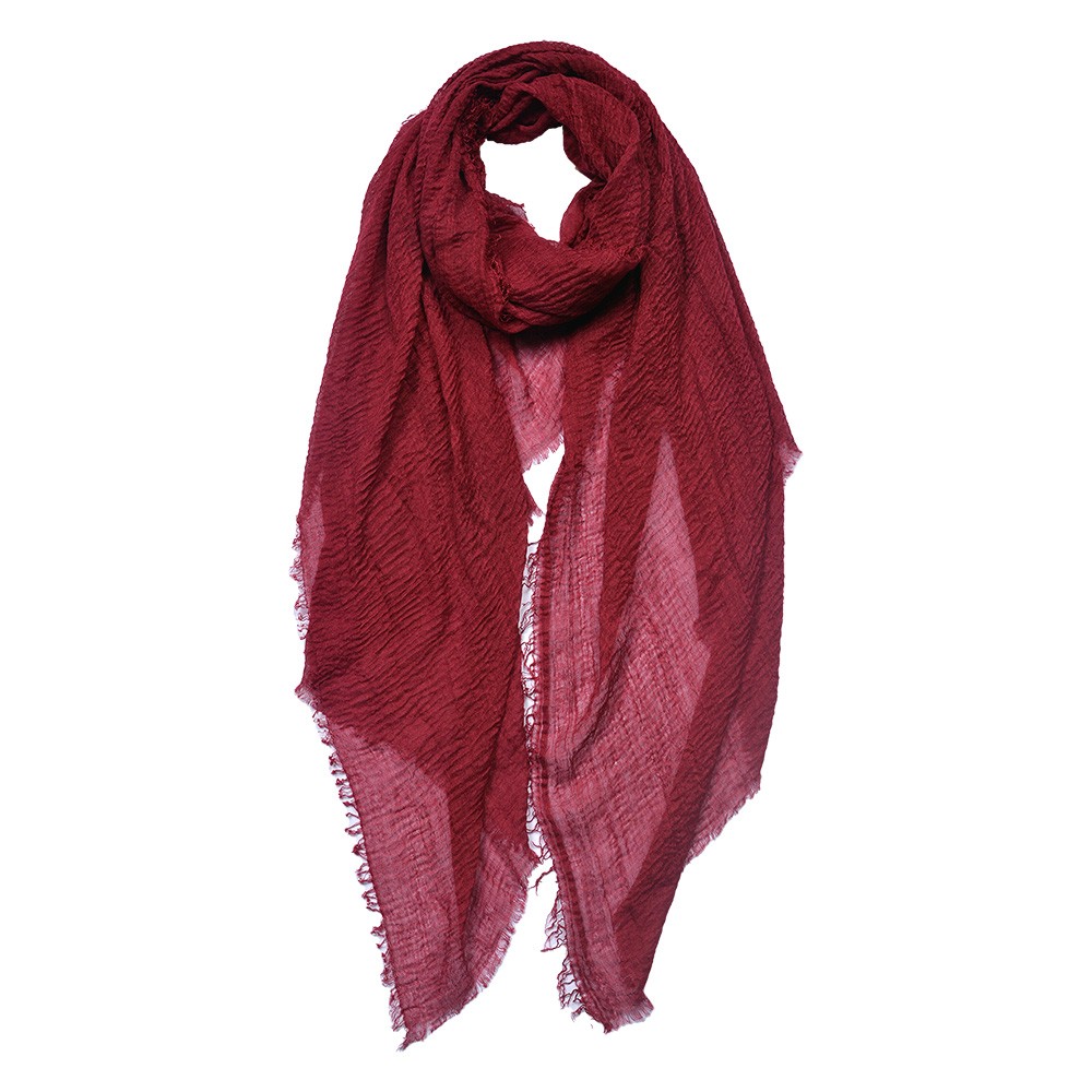 Červený dámský šátek - 90*180 cm Clayre & Eef