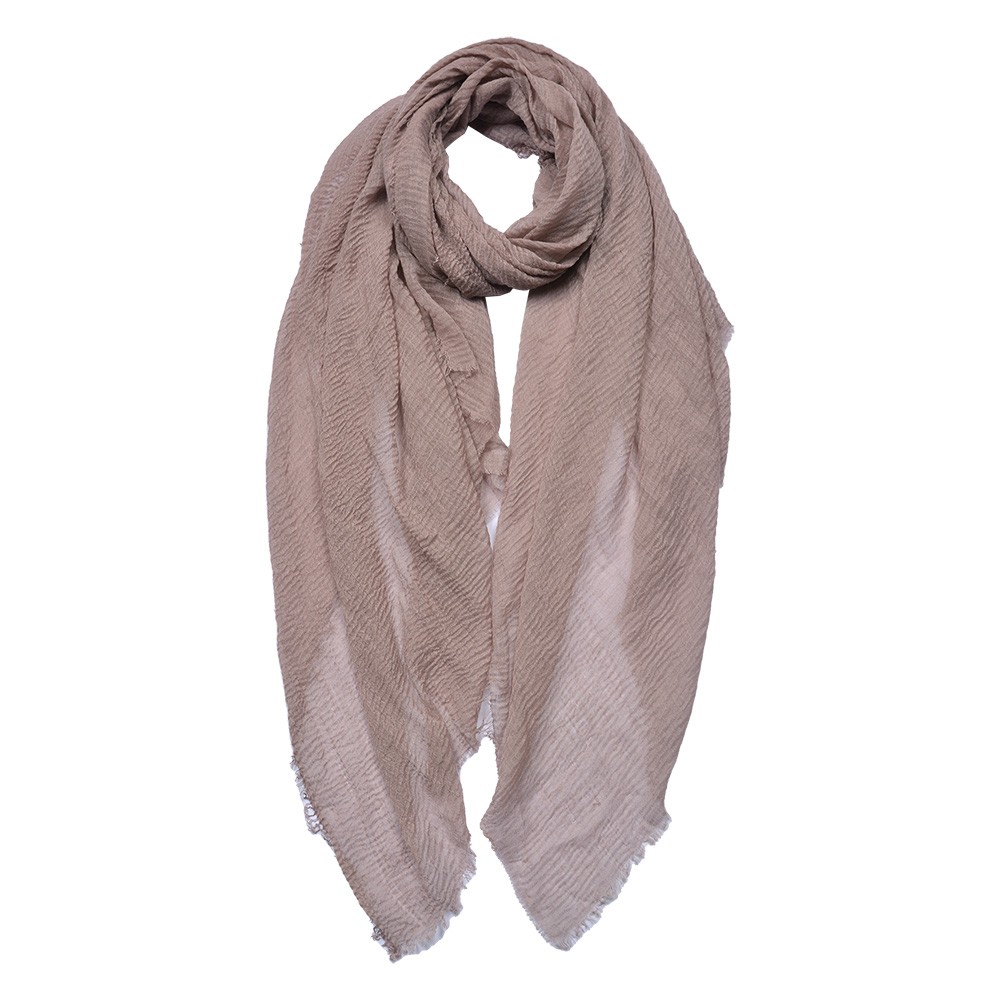 Béžový dámský šátek - 90*180 cm Clayre & Eef
