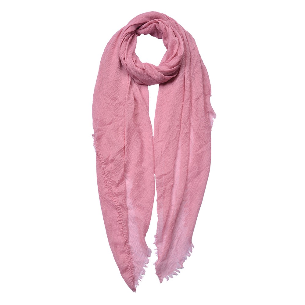 Růžový dámský šátek - 90*180 cm Clayre & Eef