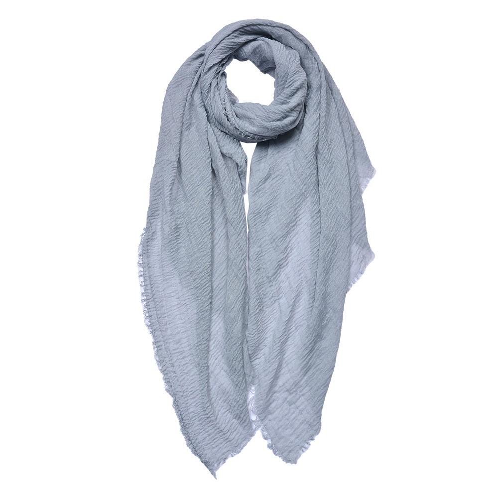 Světle šedý dámský šátek - 90*180 cm Clayre & Eef