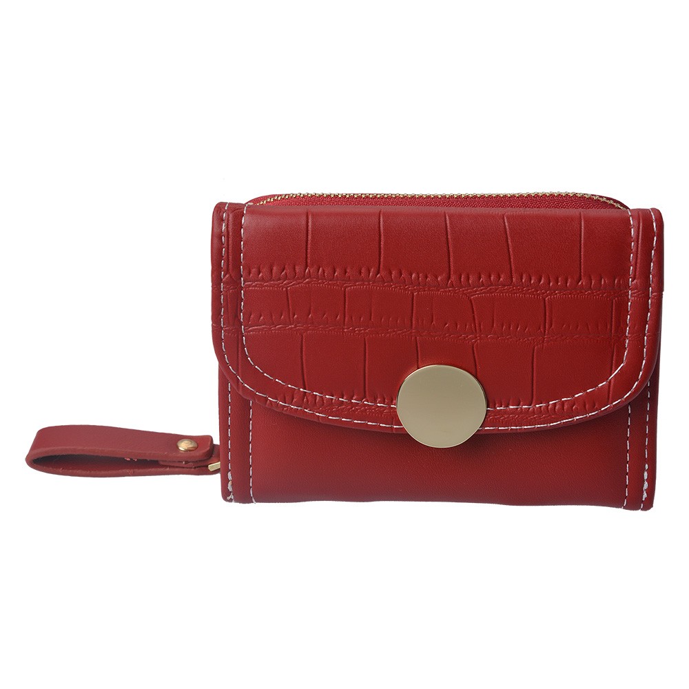 Multifunkční malá červená peněženka - 11*9 cm Clayre & Eef