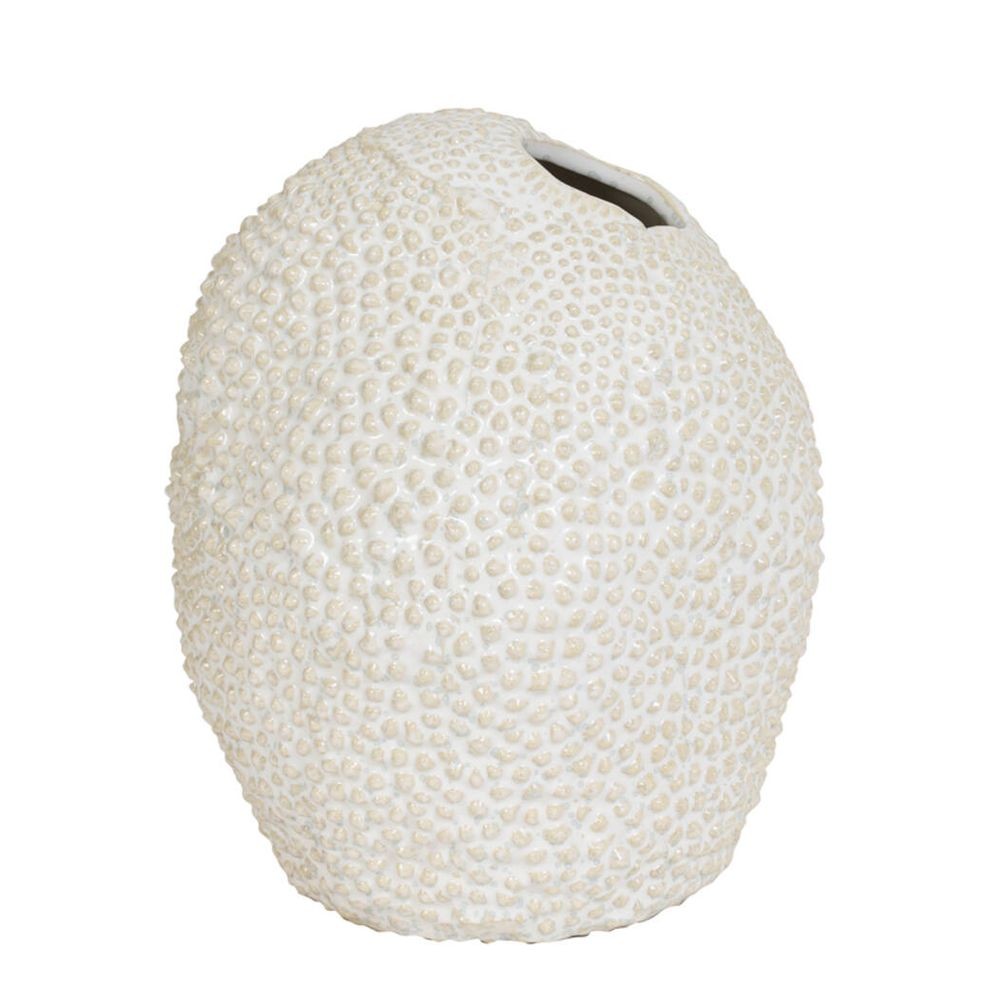 Béžovo-bílá keramická váza Kyana M - Ø 17*20,5 cm Light & Living