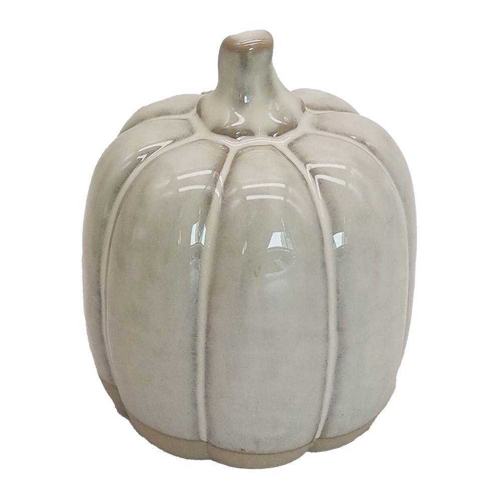 Béžová porcelánová dekorace dýně Pumpkin S - Ø  8*10 cm Clayre & Eef