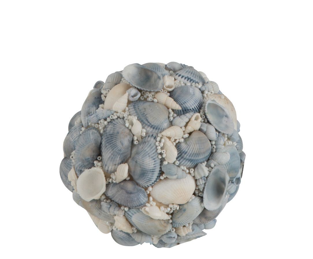 Malá modrá koule z mušlí Clair S - Ø 7,5 cm J-Line by Jolipa