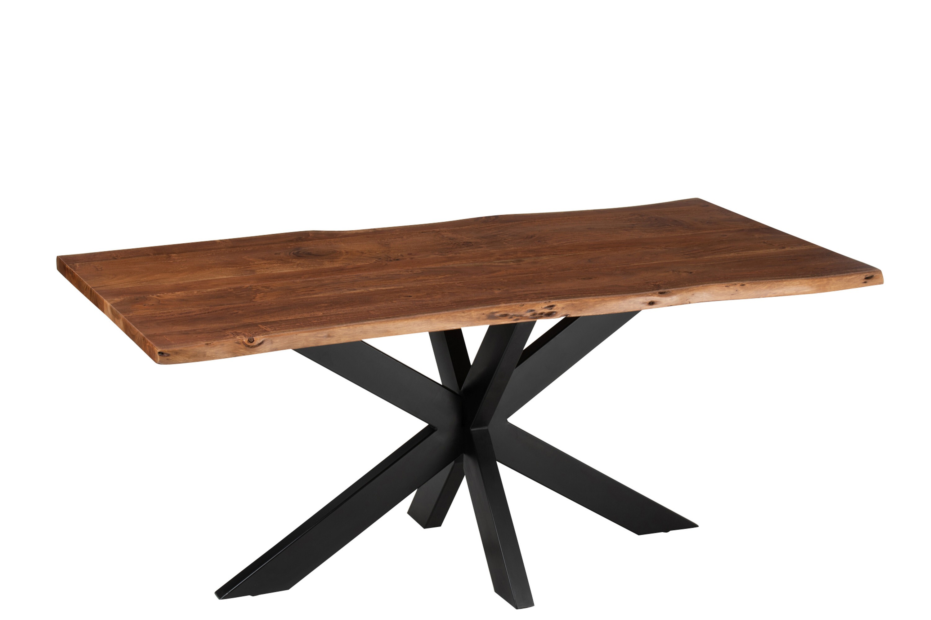 Tmavě hnědý obdélníkový jídelní stůl s deskou z akáciového dřeva Gerard Acacia - 180*90*76 cm J-Line by Jolipa