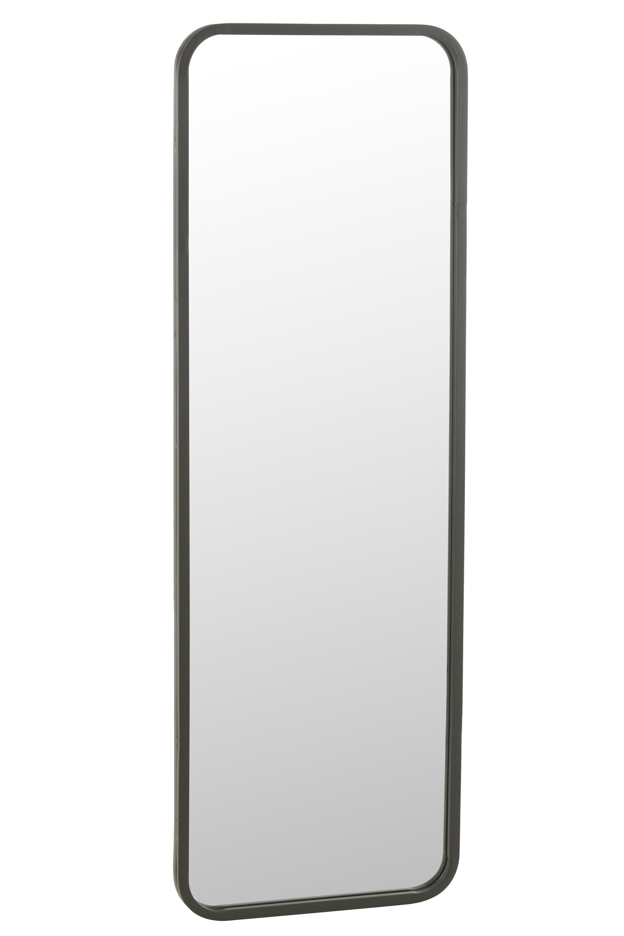 Černé antik nástěnné zrcadlo v kovovém rámu Matt Black - 120*3*40 cm J-Line by Jolipa