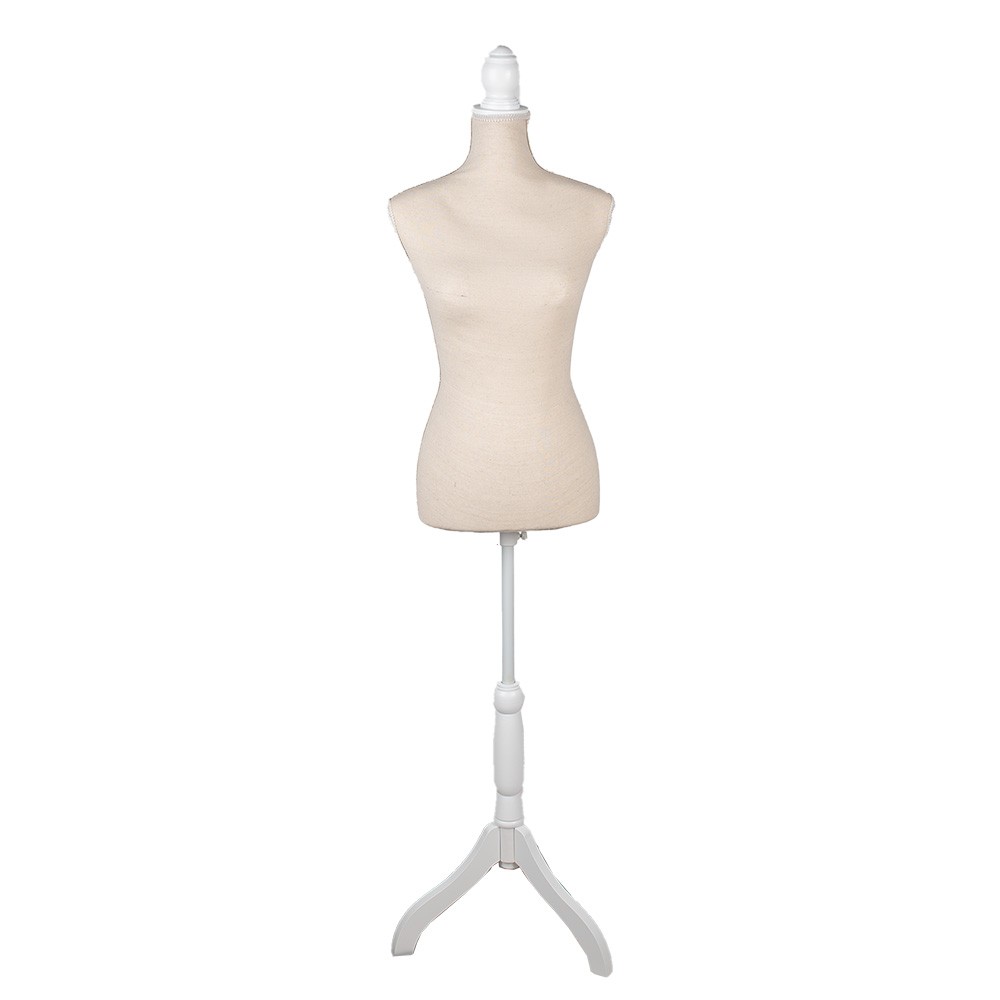Béžovo-bílá dekorace figurína Mannequin - 37*22*168 cm Clayre & Eef