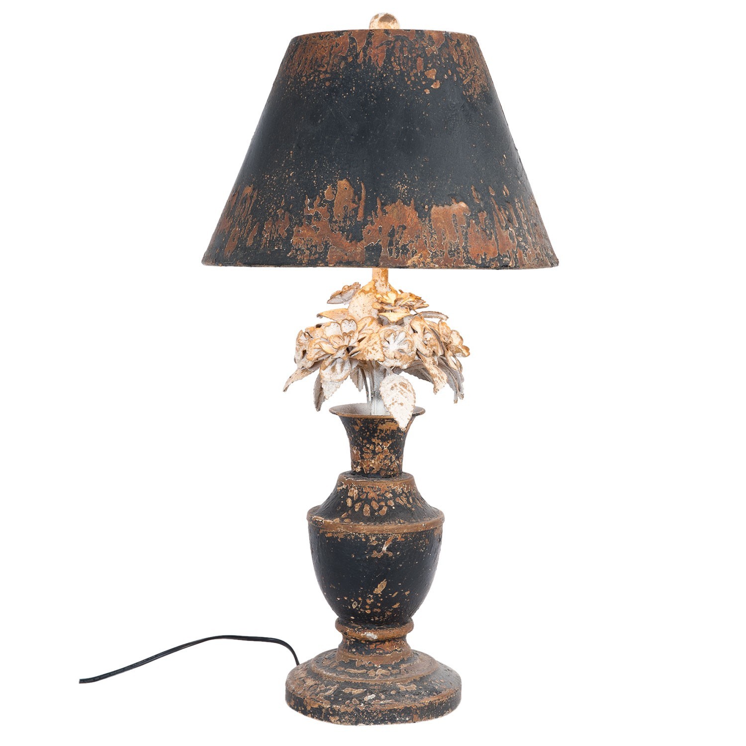Kovová stolní vintage lampa s patinou - Ø 36*73 cm / E27 60W Clayre & Eef