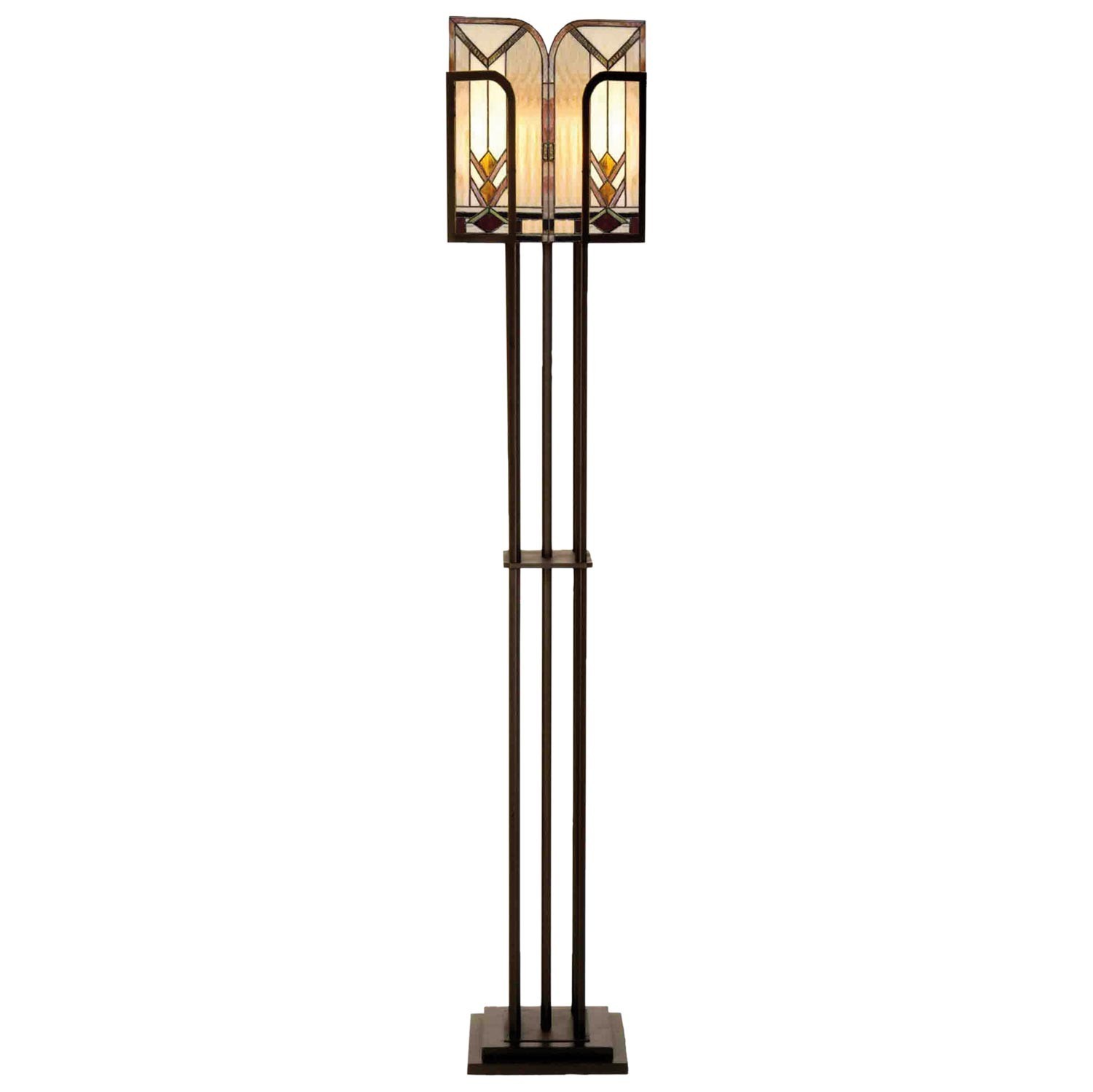 Stojací lampa Tiffany - 35*182 cm 1x E27 / Max 60W Clayre & Eef