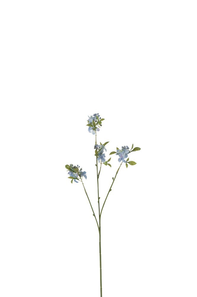 Umělá květina větev s modrým květem - 48cm J-Line by Jolipa
