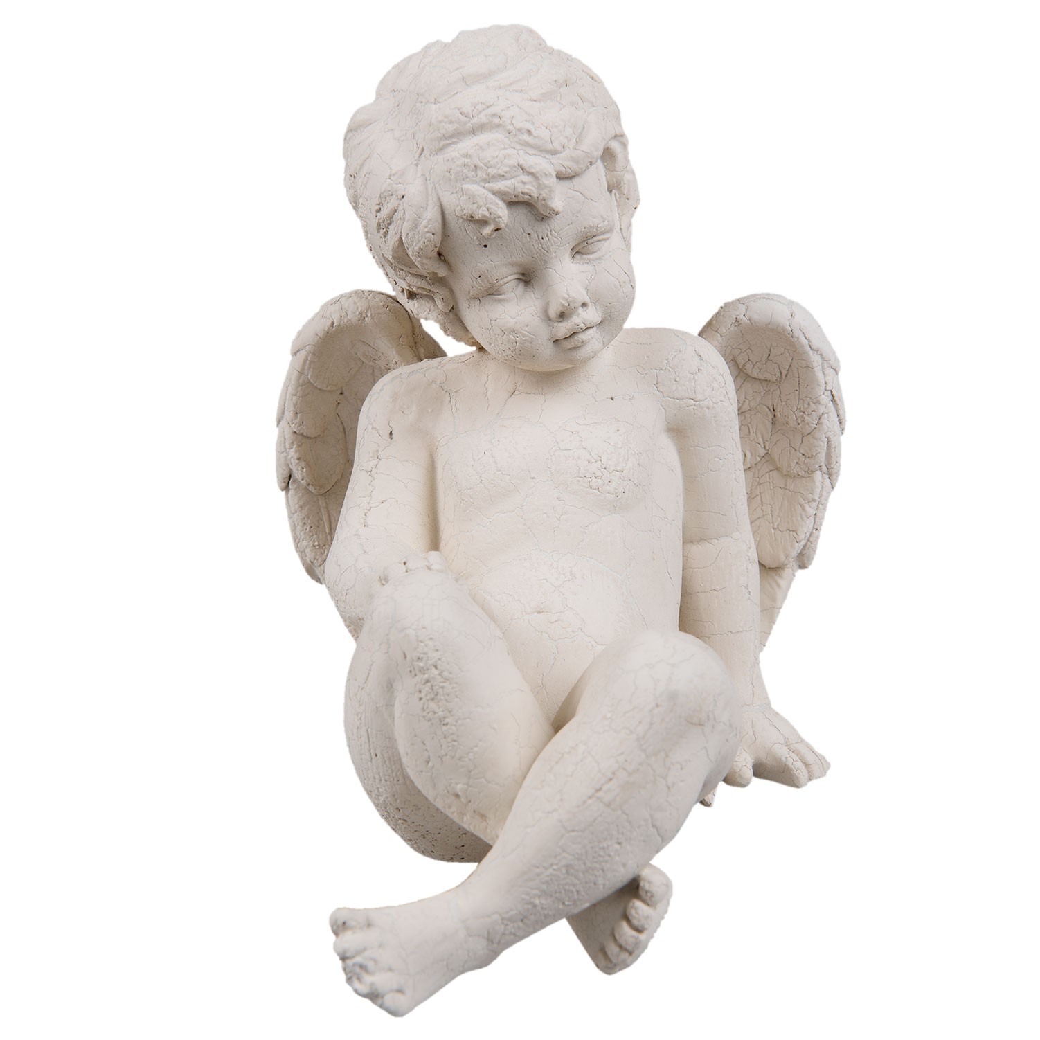 Dekorace sedící anděl - 13*17*15 cm Clayre & Eef