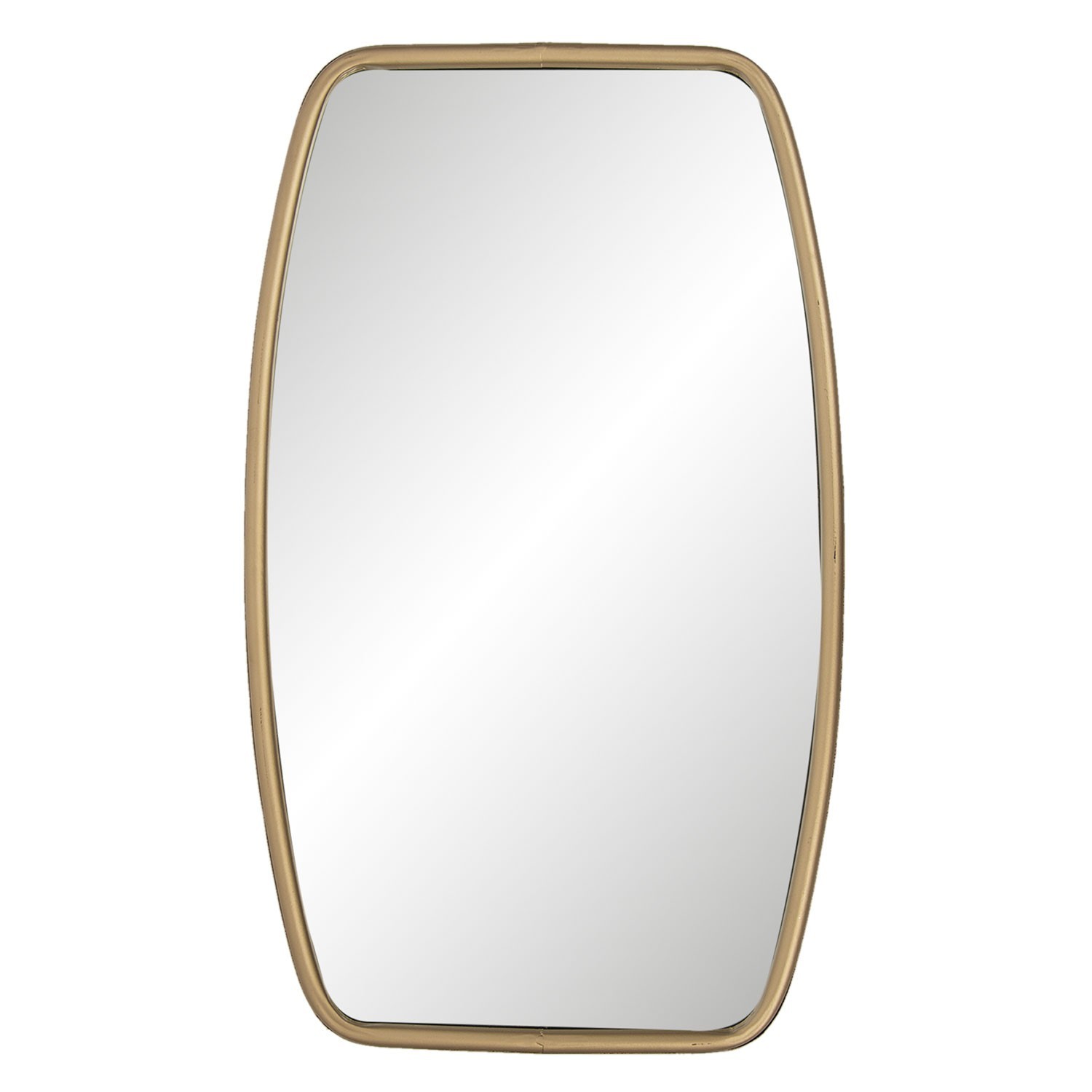 Nástěnné zrcadlo se zlatým kovovým rámem - 35*3*60 cm Clayre & Eef