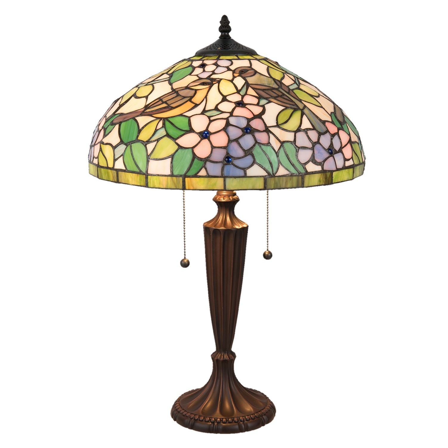 Stolní lampa Tiffany Floraison - Ø 41*60 cm / E27 / Max. 2x60 Watt Clayre & Eef