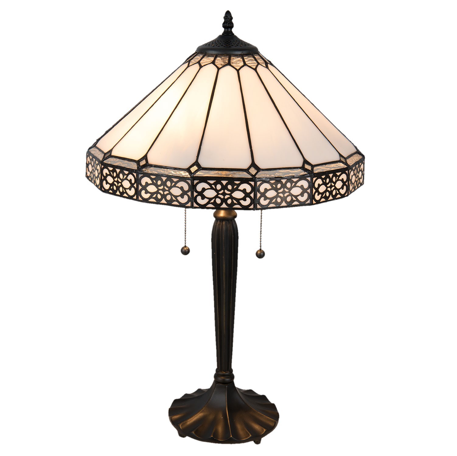 Stolní lampa Tiffany Tatienne - Ø 41*62 cm / E27 / Max. 2x60 Watt Clayre & Eef