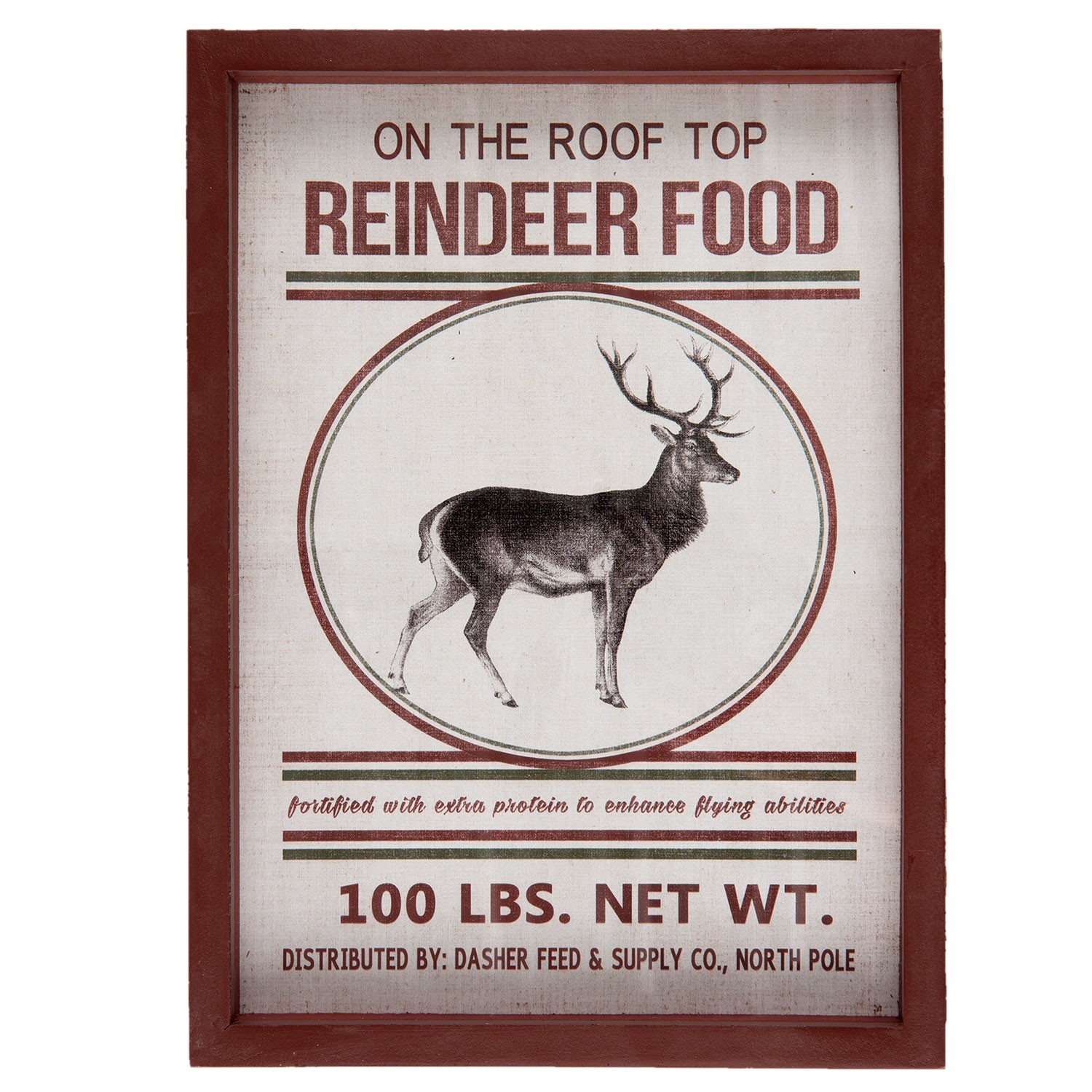 Obraz Jelen Reindeer food - 27*3*37 cm Clayre & Eef