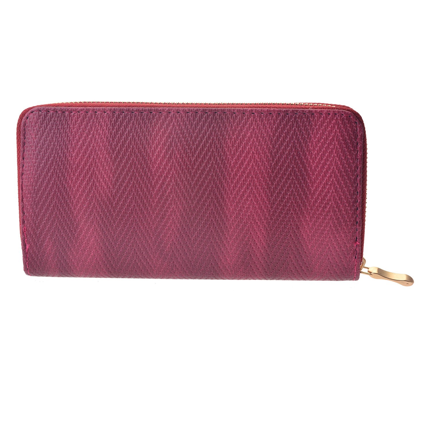 Růžovo červená peněženka s imitací z hadí kůže - 19*11 cm Clayre & Eef