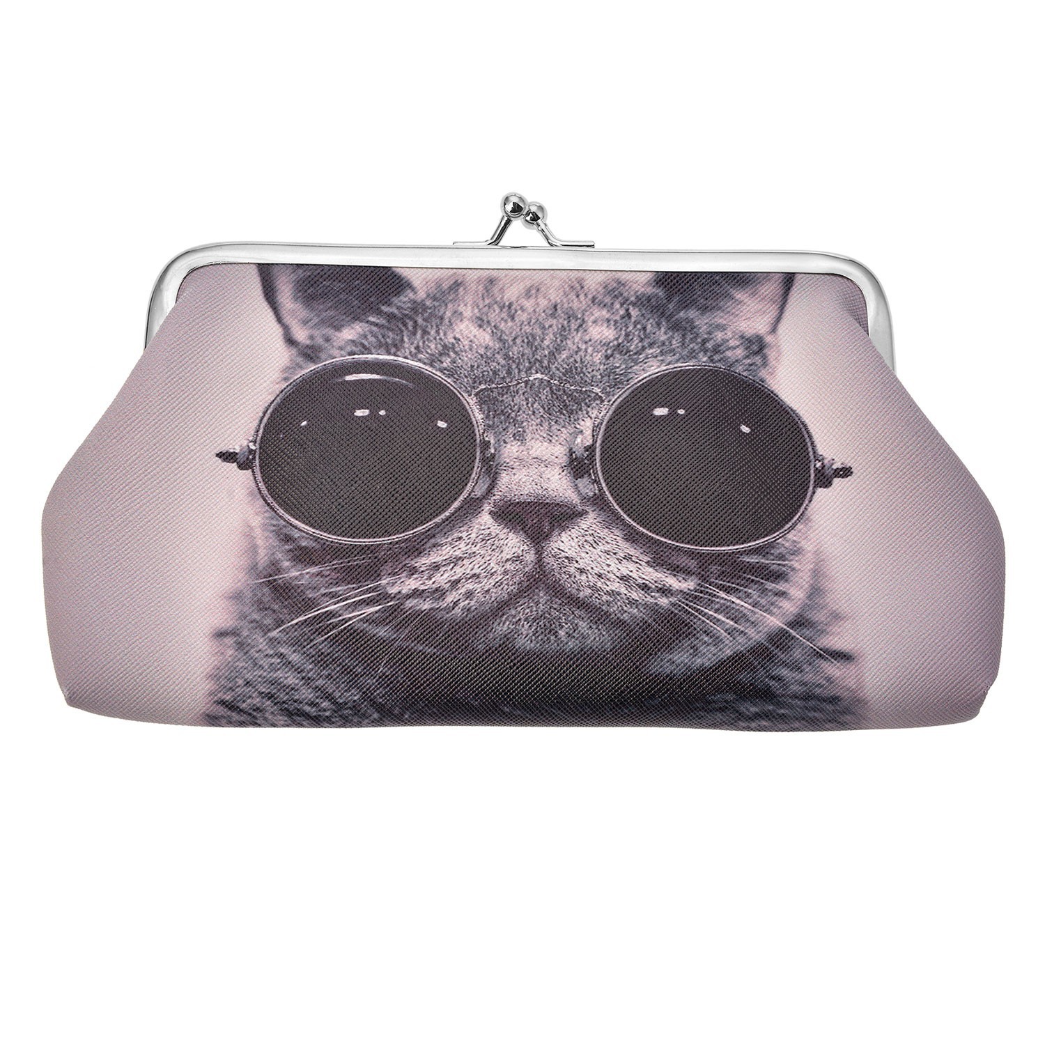 Peněženka s kočkou v brýlích - 18*10 cm Clayre & Eef