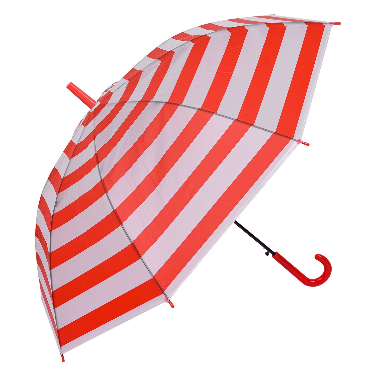 Bílo červený pruhovaný deštník - Ø 93*90 cm Clayre & Eef