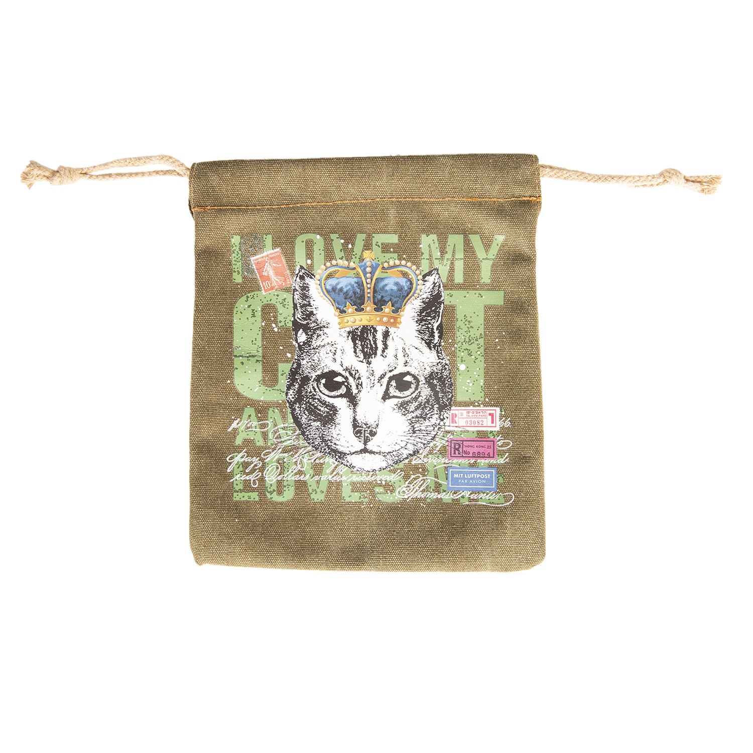 Toaletní taška I Love My Cat - 22*25*1 cm Clayre & Eef